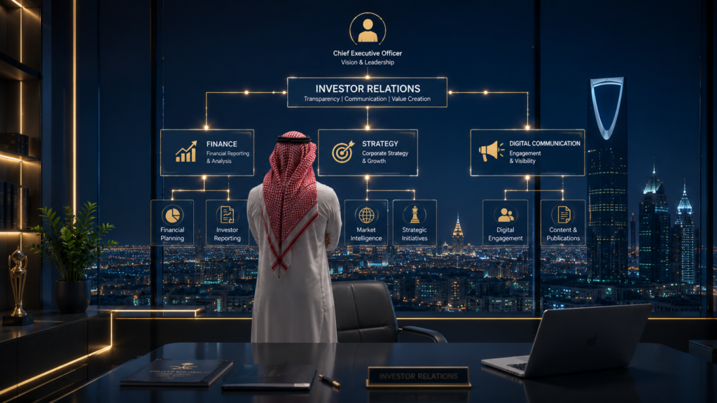 وظيفة علاقات المستثمرين والهيكل التنظيمي